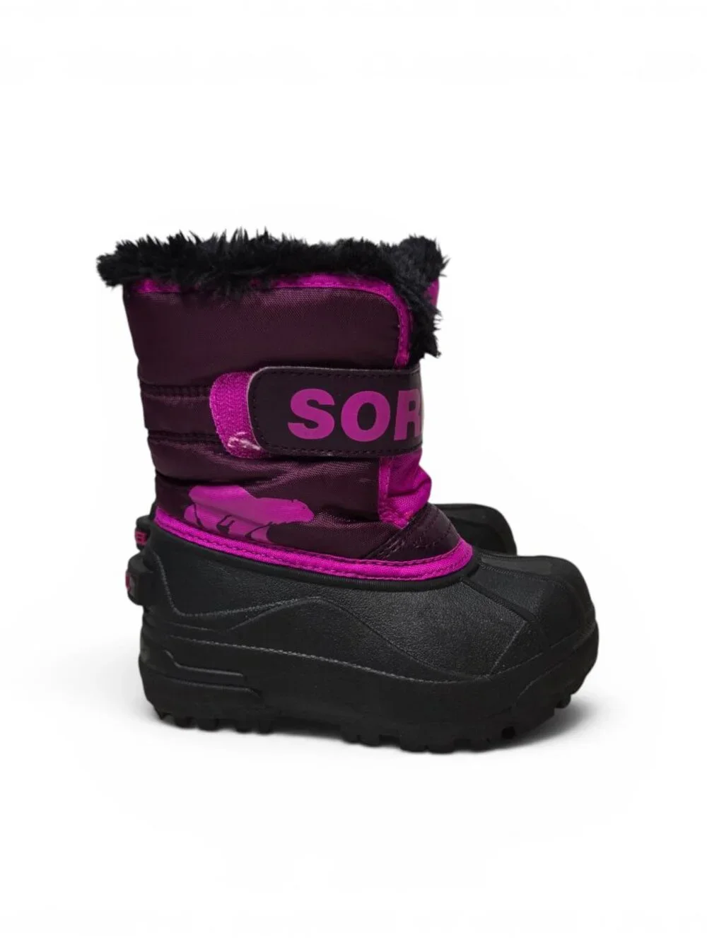 Sorel Toddler Winter Boots Waterproof Outdoor Snow Day Furry Ankle Rubber Sole 8